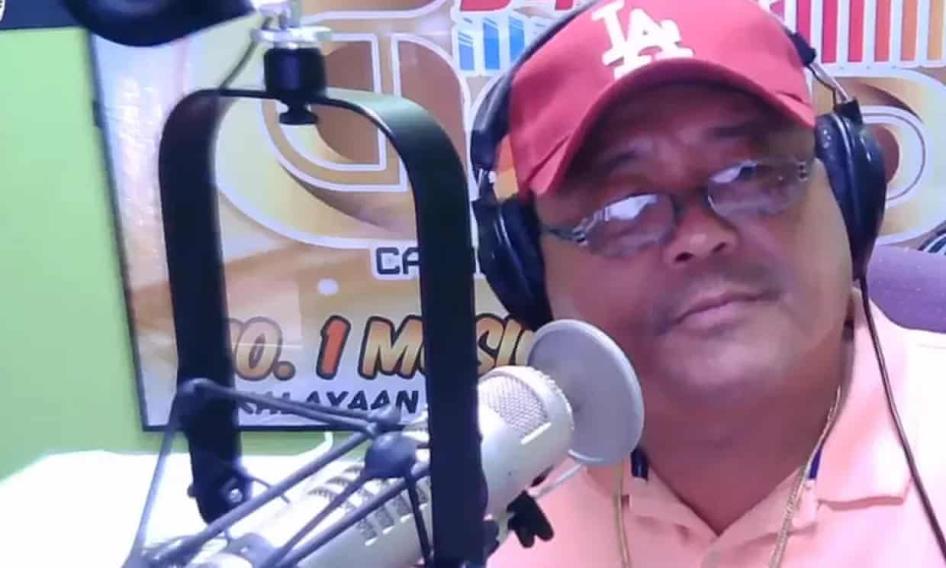 Juan Jumalon during his radio show, Calamba, Misamis Occidental, Philippines.